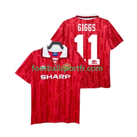 Tenue Manchester United GIGGS 11 1992 Retro Domicile 1994 Maillot de Foot